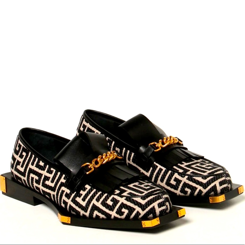 Balmain loafers B monogram “Tomi” Sz38 NIB $1395